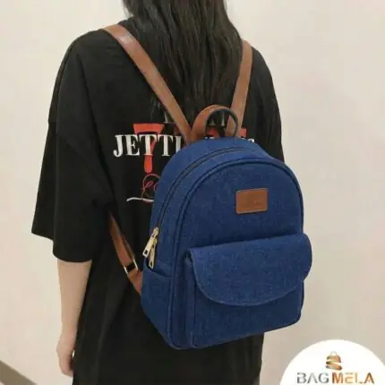 RH-11 Stylish Denim Backpack - Dark Blue