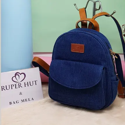 RH-11 Stylish Denim Backpack - Dark Blue
