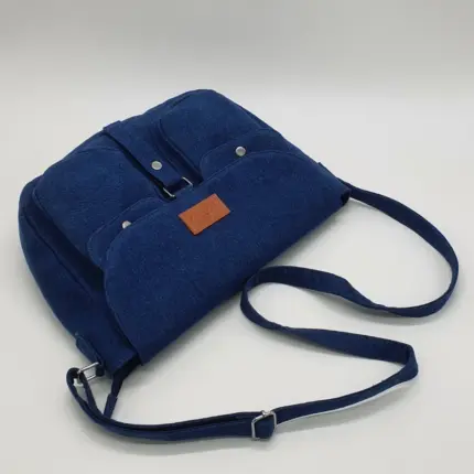 Rh-04  Denim Ladies Side bag - Dark Blue