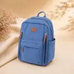 RH-129  Sky Blue Large Capacity Denim Backpack